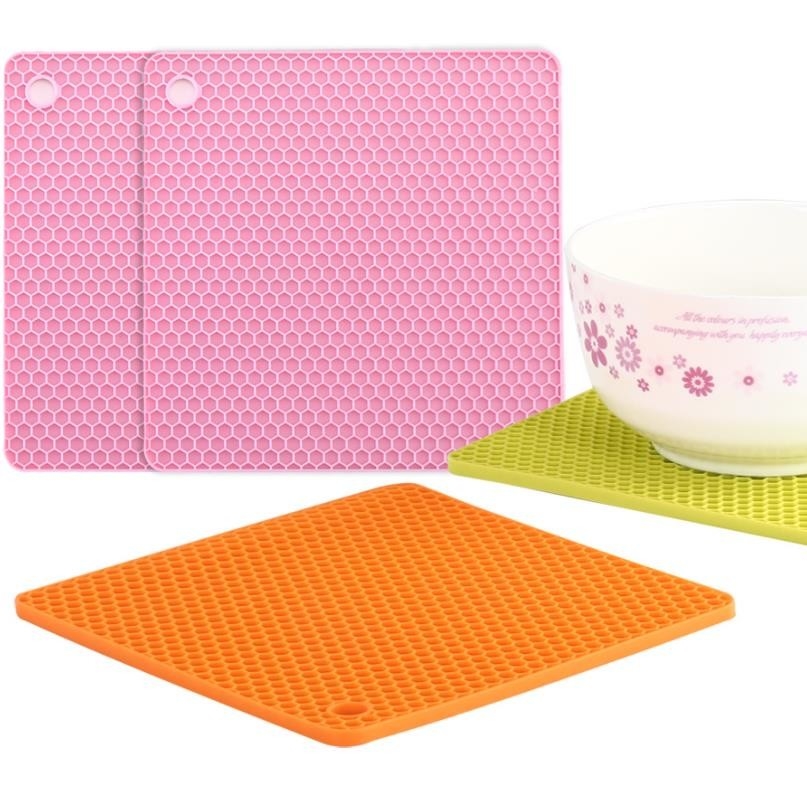Small Honeycomb Silicone Kitchen Tools Plated  18.2*18.2*0.6cm For Baby