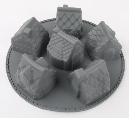 House Look High Temp Silicone Mold 6 Cavity Small Reusable Washable